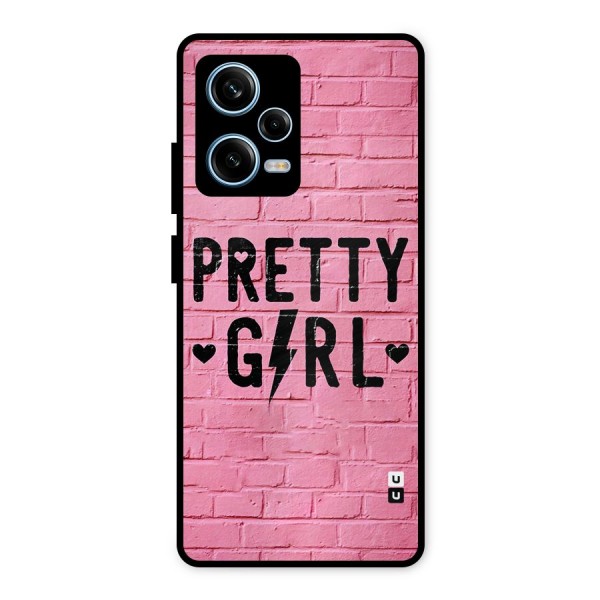 Pretty Girl Wall Metal Back Case for Redmi Note 12 Pro