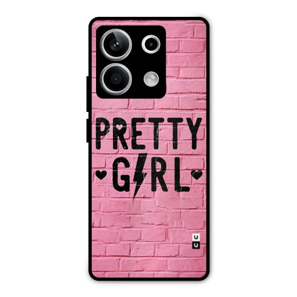 Pretty Girl Wall Metal Back Case for Redmi Note 13 5G