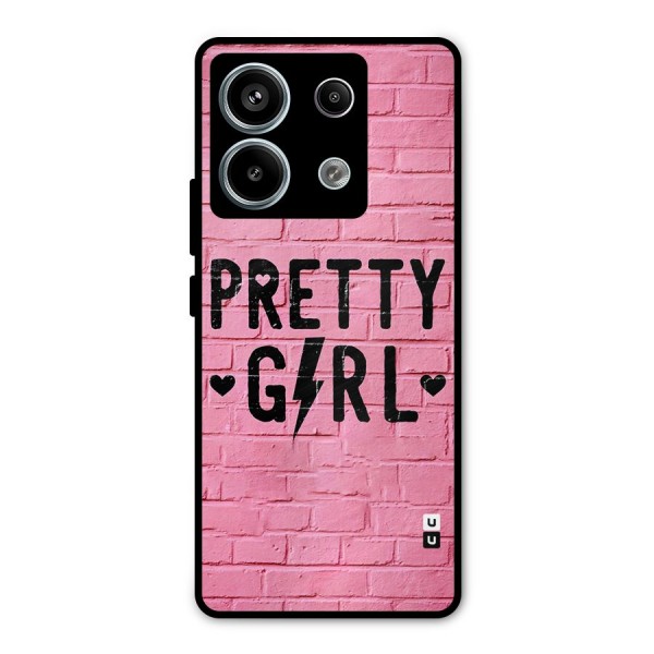 Pretty Girl Wall Metal Back Case for Redmi Note 13 Pro 5G