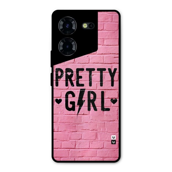 Pretty Girl Wall Metal Back Case for Tecno Pova 5 Pro 5G