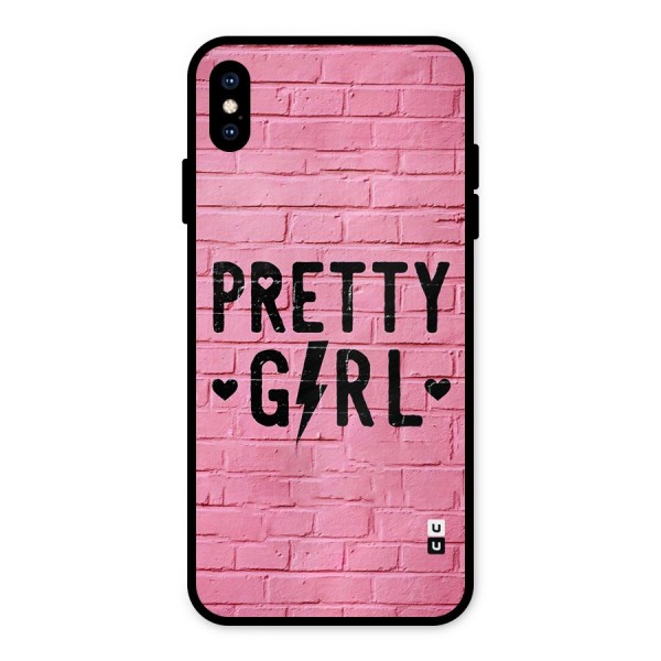 Pretty Girl Wall Metal Back Case for iPhone XS Max