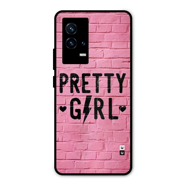 Pretty Girl Wall Metal Back Case for iQOO 9 5G