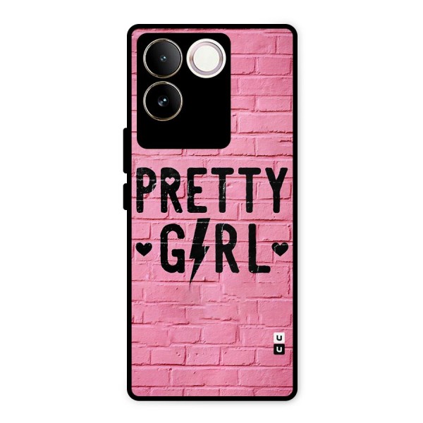 Pretty Girl Wall Metal Back Case for iQOO Z7 Pro