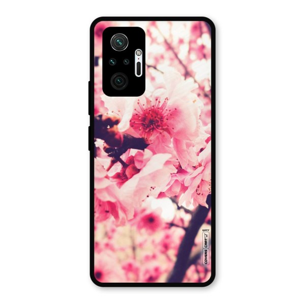 Pretty Pink Flowers Metal Back Case for Redmi Note 10 Pro