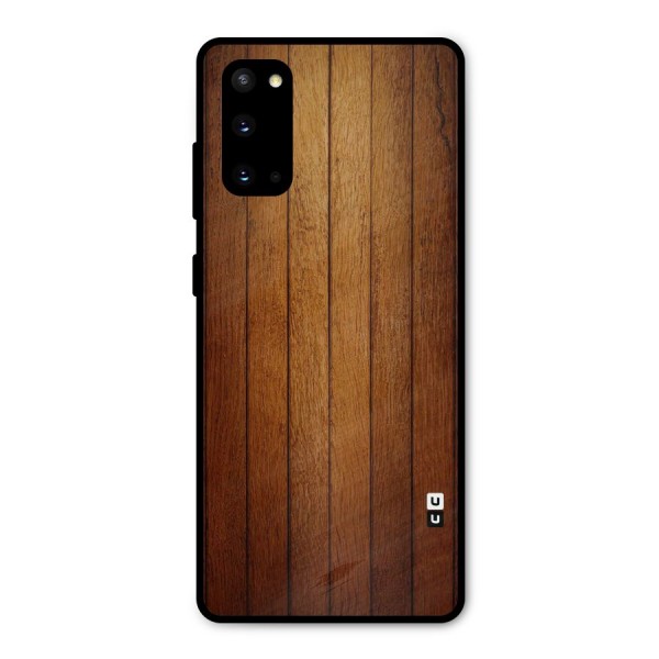 Proper Brown Wood Metal Back Case for Galaxy S20