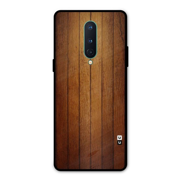 Proper Brown Wood Metal Back Case for OnePlus 8