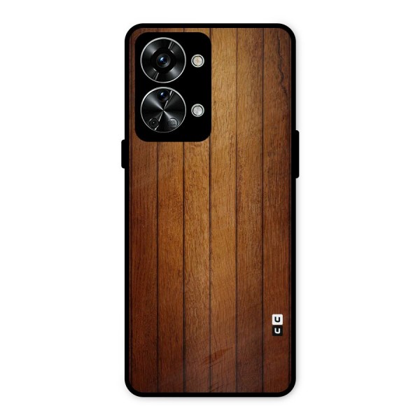 Proper Brown Wood Metal Back Case for OnePlus Nord 2T