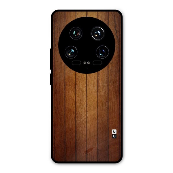 Proper Brown Wood Metal Back Case for Xiaomi 14 Ultra