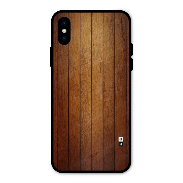 Proper Brown Wood Metal Back Case for iPhone X