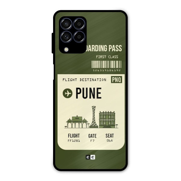 Pune Boarding Pass Metal Back Case for Galaxy M53 5G