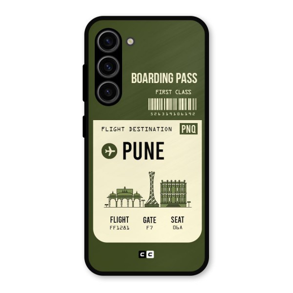 Pune Boarding Pass Metal Back Case for Galaxy S23