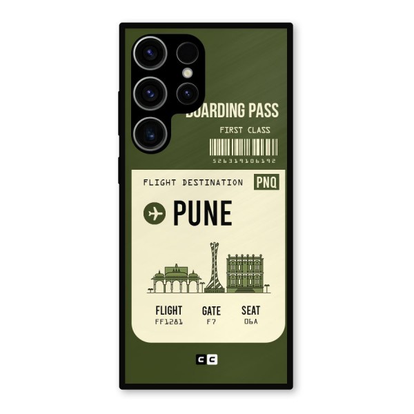 Pune Boarding Pass Metal Back Case for Galaxy S23 Ultra