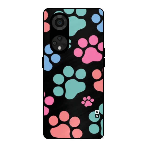 Puppy Paws Metal Back Case for Reno8 T 5G