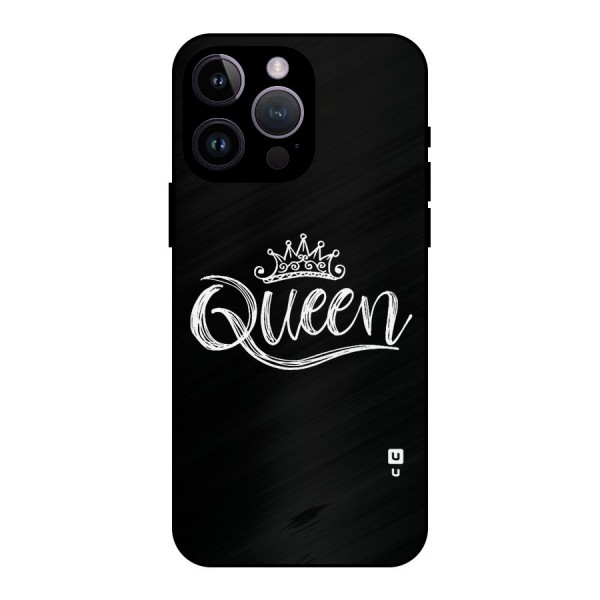 Queen Crown Metal Back Case for iPhone 14 Pro Max