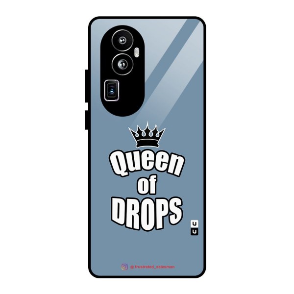 Queen of Drops SteelBlue Glass Back Case for Oppo Reno10 Pro Plus