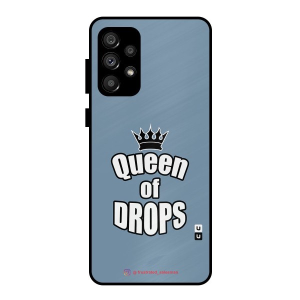 Queen of Drops SteelBlue Metal Back Case for Galaxy A73 5G