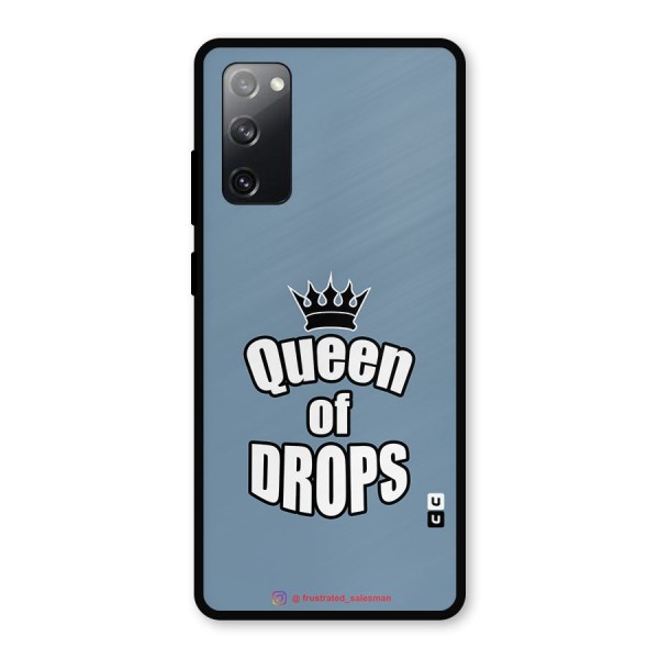 Queen of Drops SteelBlue Metal Back Case for Galaxy S20 FE