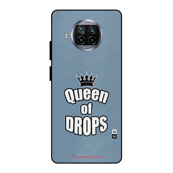 Queen of Drops SteelBlue Metal Back Case for Mi 10i