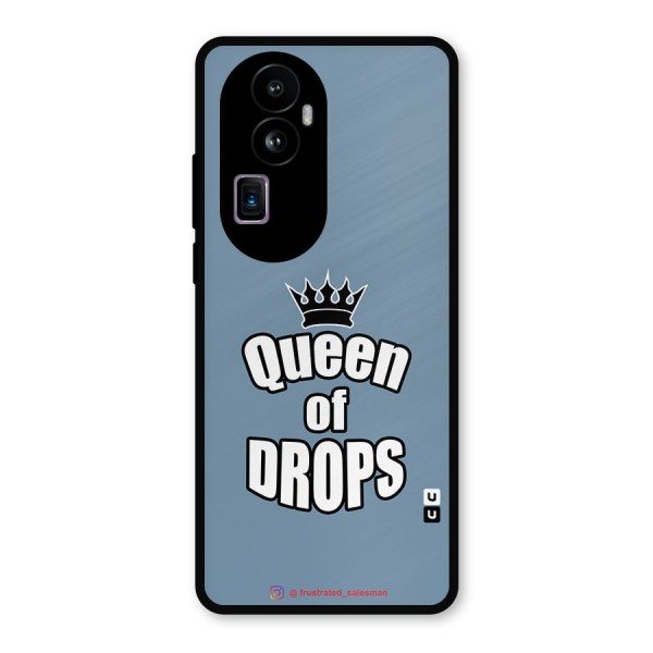 Queen of Drops SteelBlue Metal Back Case for Oppo Reno10 Pro Plus