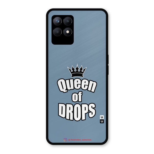 Queen of Drops SteelBlue Metal Back Case for Realme Narzo 50