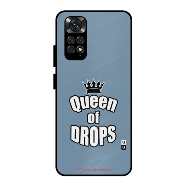 Queen of Drops SteelBlue Metal Back Case for Redmi Note 11 Pro