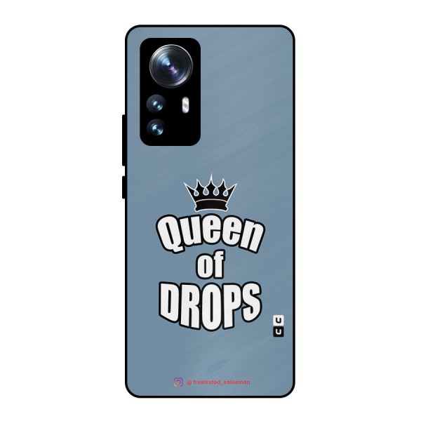 Queen of Drops SteelBlue Metal Back Case for Xiaomi 12 Pro