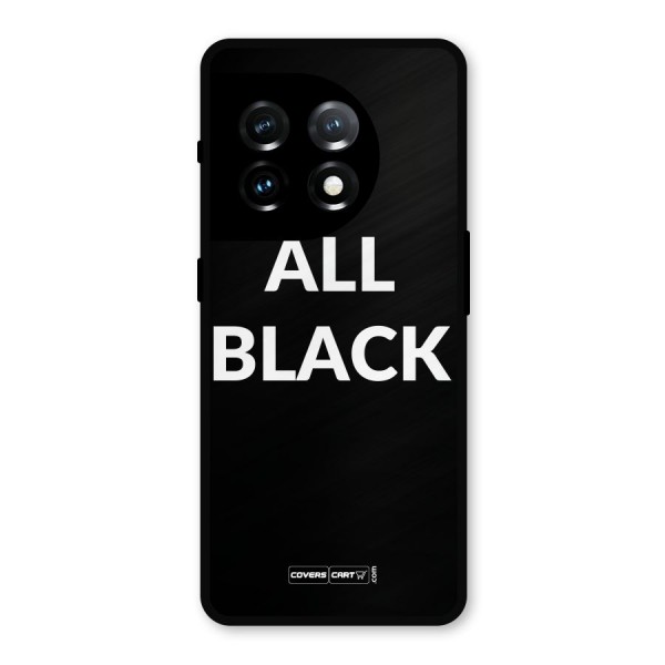 Raftaar All Black Metal Back Case for OnePlus 11