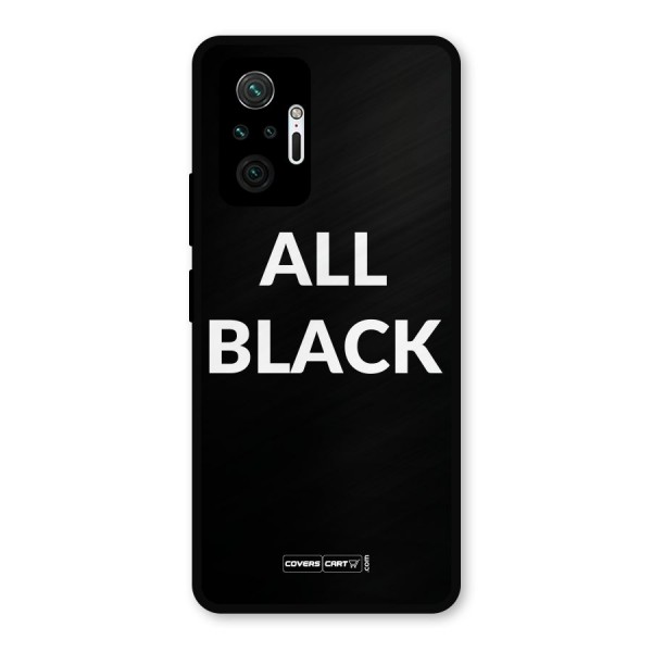 Raftaar All Black Metal Back Case for Redmi Note 10 Pro