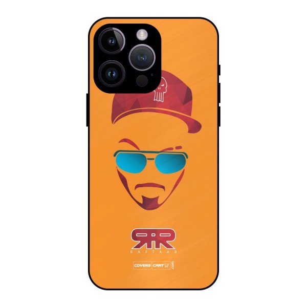 Raftaar Orange Metal Back Case for iPhone 14 Pro Max