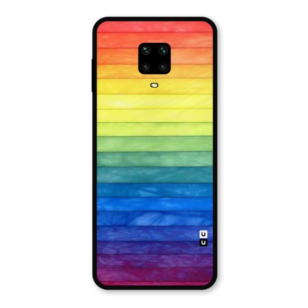 Rainbow Colors Stripes Metal Back Case for Redmi Note 9 Pro Max