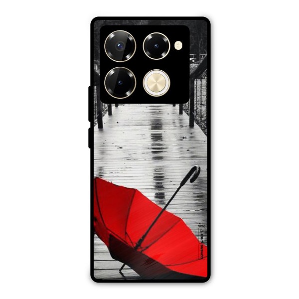 Rainy Red Umbrella Metal Back Case for Infinix Note 40 Pro