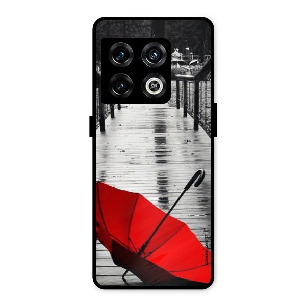 Rainy Red Umbrella Metal Back Case for OnePlus 10 Pro 5G