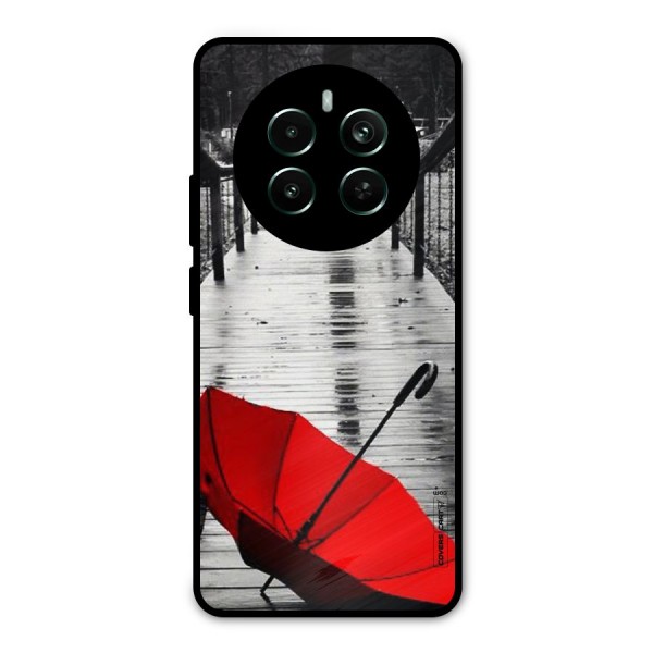 Rainy Red Umbrella Metal Back Case for Realme 12 Plus