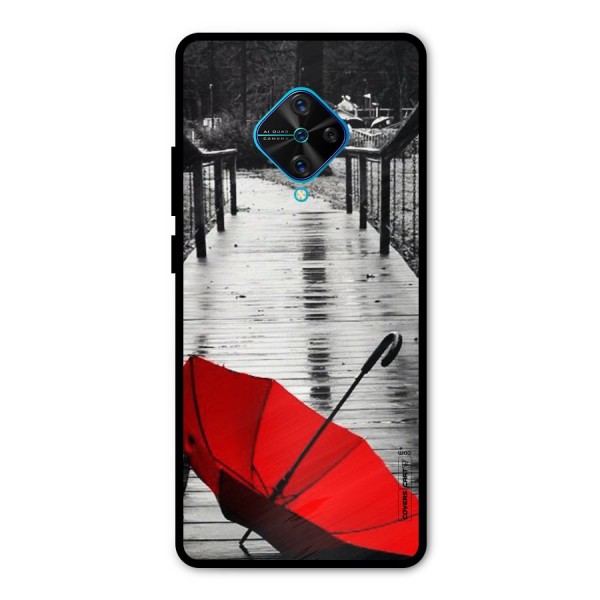 Rainy Red Umbrella Metal Back Case for Vivo S1 Pro