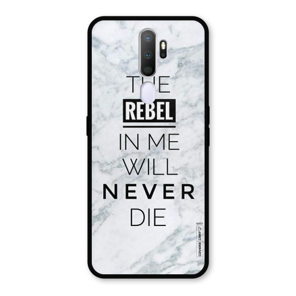 Rebel Will Not Die Metal Back Case for Oppo A9 (2020)