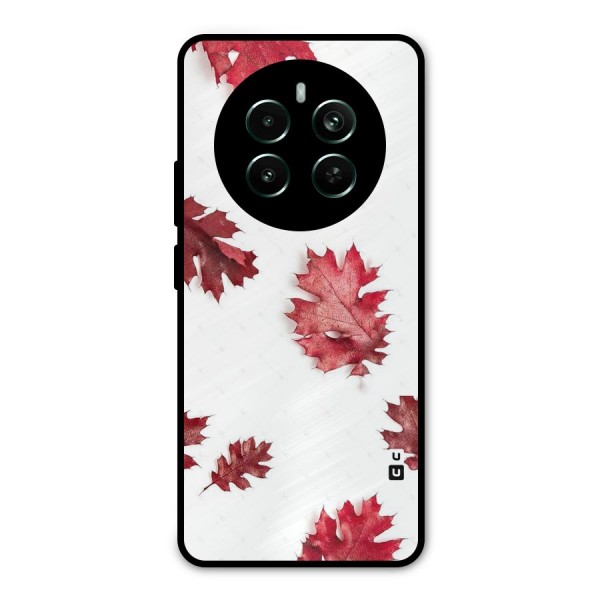 Red Appealing Autumn Leaves Metal Back Case for Realme 12 Plus