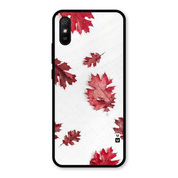Red Appealing Autumn Leaves Metal Back Case for Redmi 9i