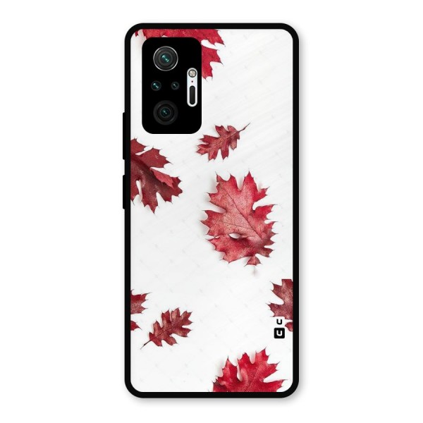 Red Appealing Autumn Leaves Metal Back Case for Redmi Note 10 Pro