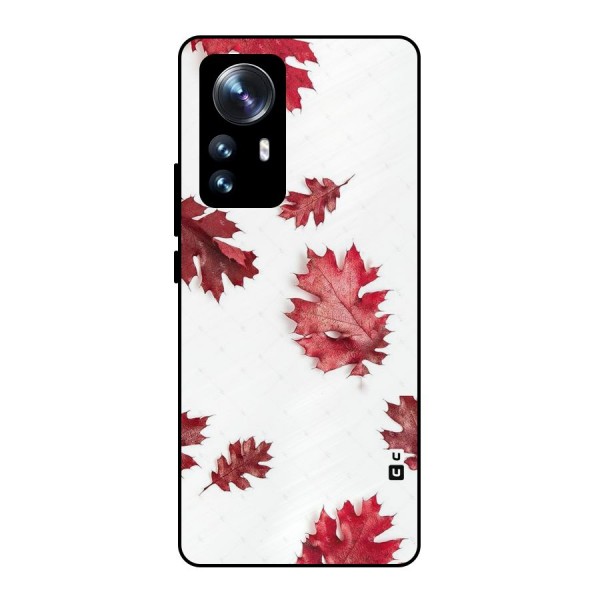 Red Appealing Autumn Leaves Metal Back Case for Xiaomi 12 Pro