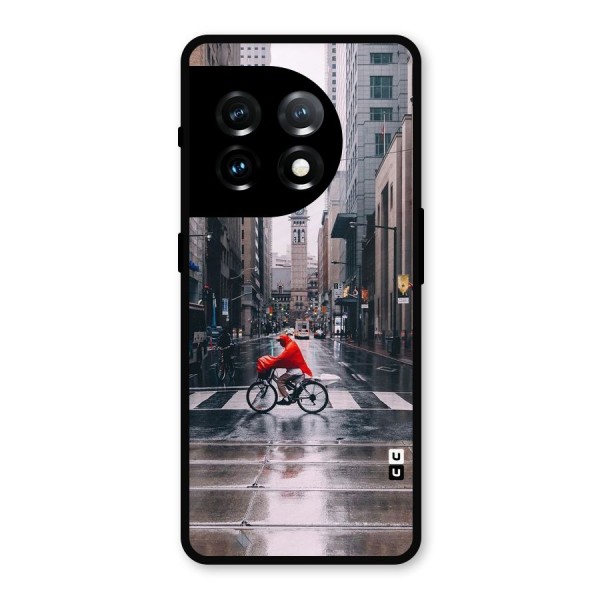 Red Bicycle Street Metal Back Case for OnePlus 11