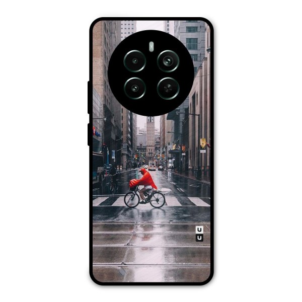 Red Bicycle Street Metal Back Case for Realme 12 Plus