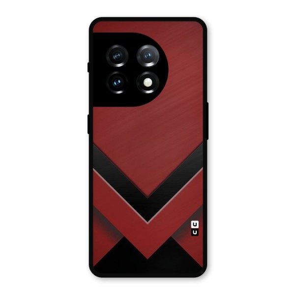 Red Black Fold Metal Back Case for OnePlus 11