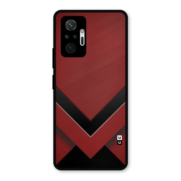 Red Black Fold Metal Back Case for Redmi Note 10 Pro