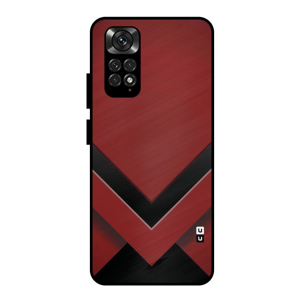 Red Black Fold Metal Back Case for Redmi Note 11 Pro