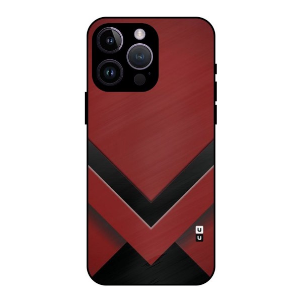 Red Black Fold Metal Back Case for iPhone 14 Pro Max