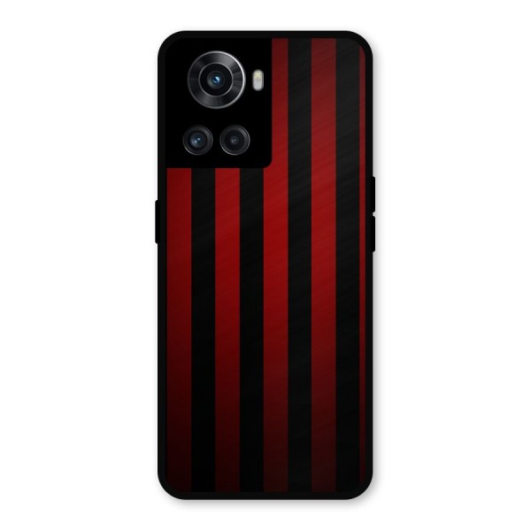 Red Black Stripes Metal Back Case for OnePlus 10R