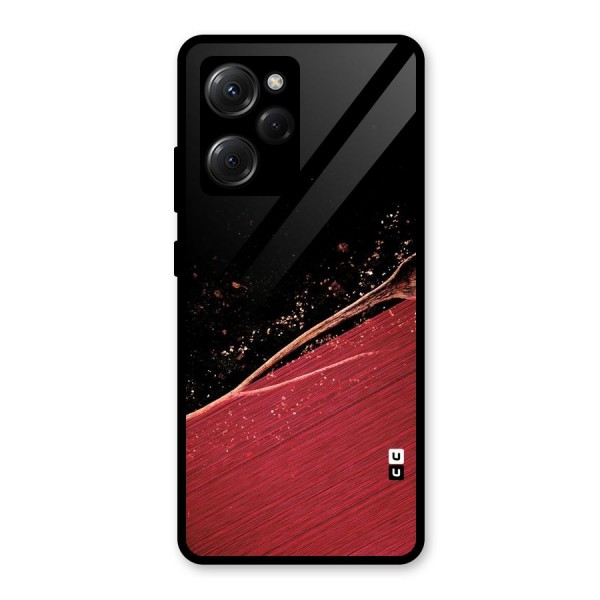 Red Flow Drops Glass Back Case for Poco X5 Pro