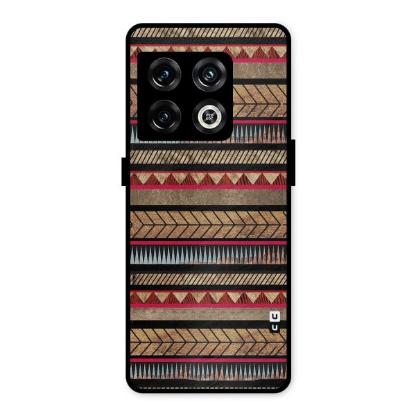 Red Indie Pattern Metal Back Case for OnePlus 10 Pro 5G