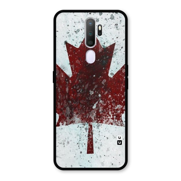 Red Maple Snow Metal Back Case for Oppo A9 (2020)