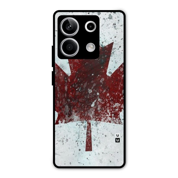 Red Maple Snow Metal Back Case for Redmi Note 13 5G
